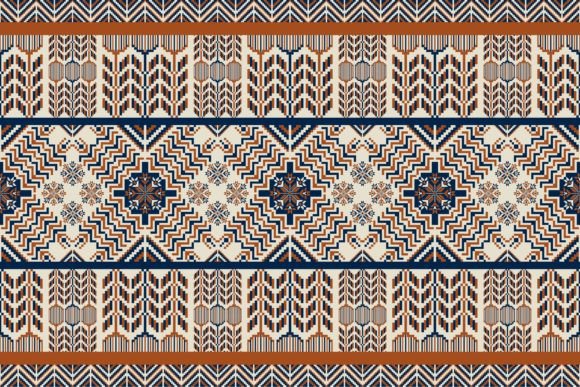Embroidery Folk Ethnic Geometric Pattern