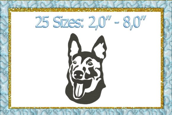 German Shepherd Embroidery Design
